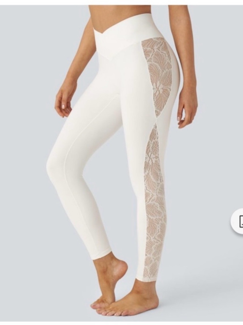 HALARA SoftlyZero HighWaisted Crossover Contrast Pocket Yoga Leggings NWT XS 7/8
